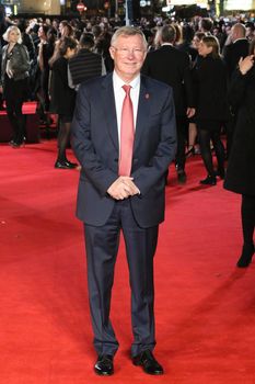 UNITED KINGDOM, London: Sir Alex Ferguson attends the world premiere of the documentary Ronaldo at Vue West End cinema at Leicester Square, London on November 9, 2015. 