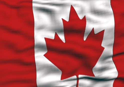 Image of a waving flag of Canada