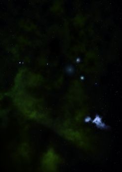 Far being shone nebula and star field against space. "Elements of this image furnished by NASA".