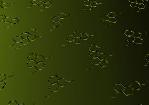 Background with structural chemical formulas. Concept of a chemical background.