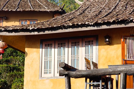 ancient house at Ban Rak Thai (the Thai-loving village) Chinese refugees settling in Northern Thailand can be dated back to the 1949 Communist takeover in China,is a village near Mae Hong Son.