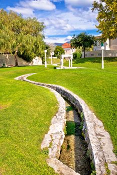 Town of Solin creek and park, Dalmatia, Croatia
