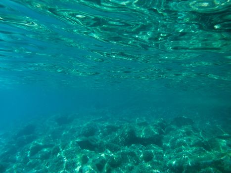 Clear turquoise water at Maddalena Archipelago in Sardinia