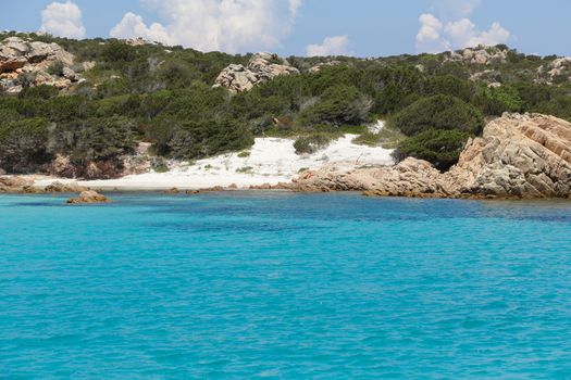 Clear turquoise water at Maddalena Archipelago in Sardinia