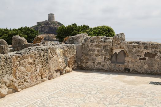 Ancient Roman Ruins of Nora, near Pula in Sardinia
