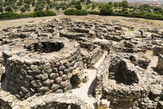 The ruins of Su Nuraxi near Barumini in Sardinia