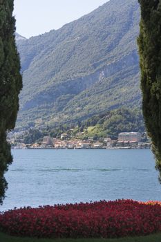 Panoramic view of como lake, Italy