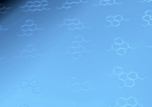 Background with structural chemical formulas. Concept of a chemical background.