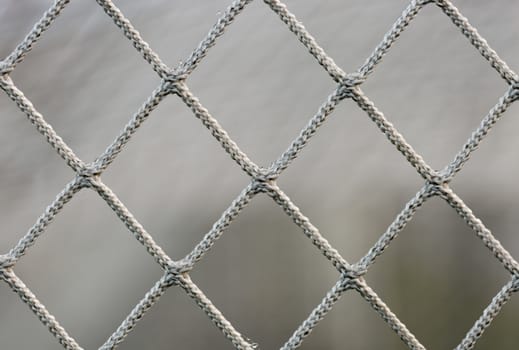Soccer Goal Net Close up macro image.