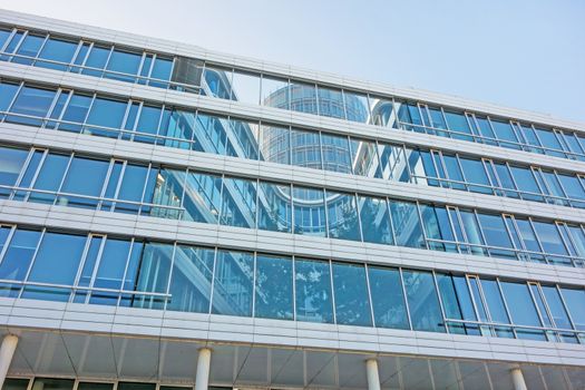Stuttgart, Germany - November 1, 2013: LBBW (Regional State Bank of Baden-Wurttemberg) building Stuttgart - modern building with glass facade at square Pariser Platz.