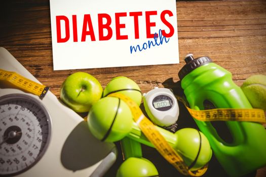 diabetes month against indicators of healthy lifestyle