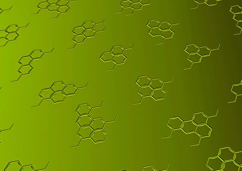 Background with structural chemical formulas. Concept of a chemical background.