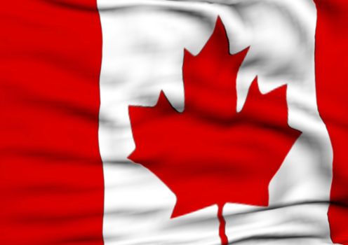 Image of a waving flag of Canada