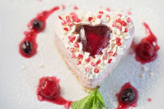 tasty heart shaped valentine cake