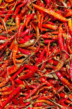close up of Dried Hot Pepper background