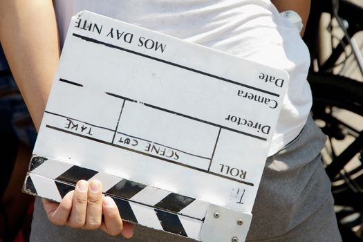 Film Slate,behind the scene, film crew production set