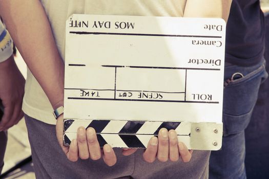 Film Slate,behind the scene, film crew production set