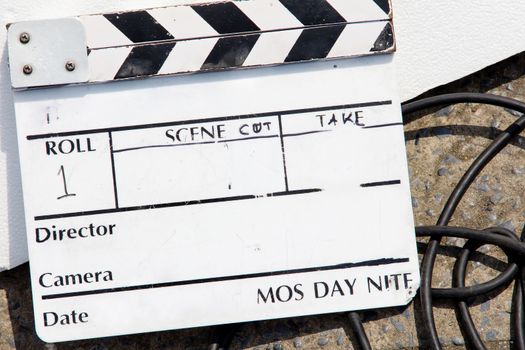 Film Slate on set
