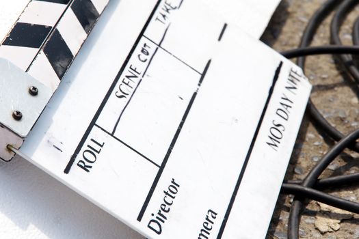 Film Slate on set