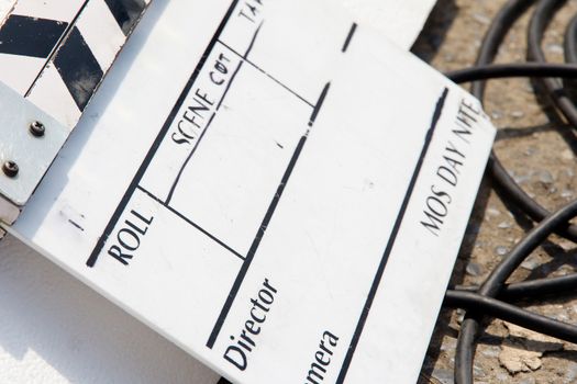 Film Slate on set