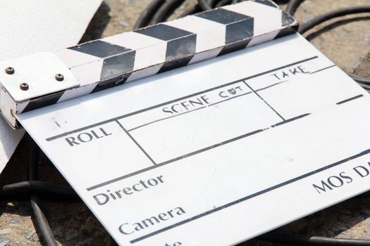 Film Slate on set