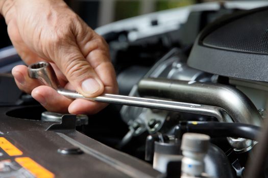 Professional car mechanic, auto repair concept