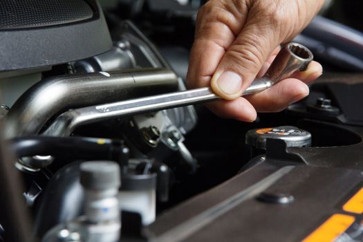 Professional car mechanic, auto repair concept