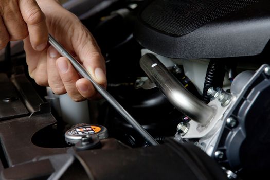 Professional car mechanic, auto repair concept