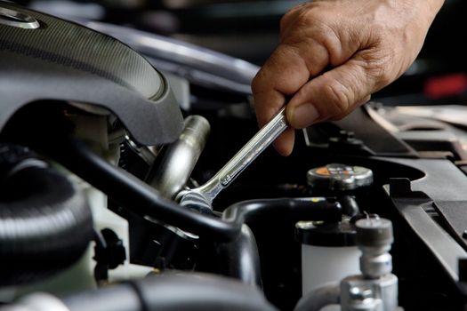 Professional car mechanic, auto repair concept
