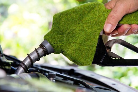 Fill up the gas tank, eco energy concept