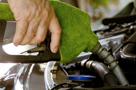 Fill up the gas tank, eco energy concept