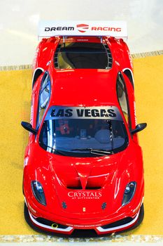 LAS VEGAS, USA - JULY 8 2015: Ferrari F430 GT from Dream racing at Crystall mall on July 8, 2015 in Las Vegas, USA. Dream Racing is a five-star racing and driving experience in Las Vegas.
