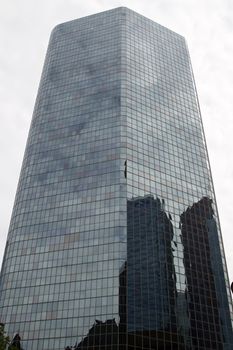 Photo of the skyscraper and the reflection, Toronto, May 2015