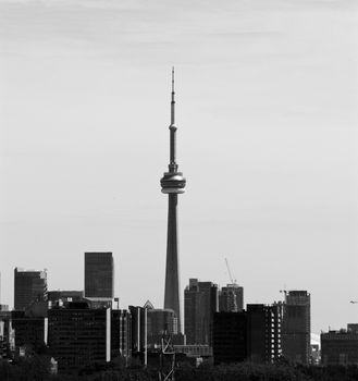 Beautiful black and white like old skyline of Toronto