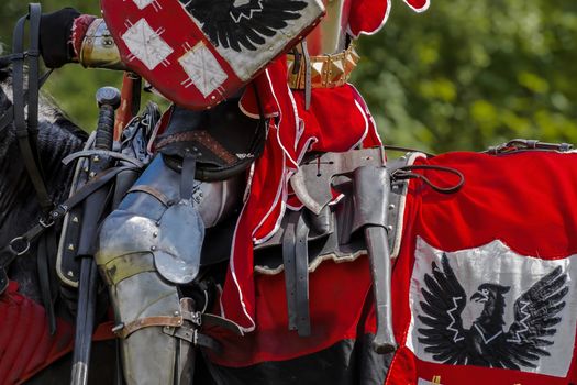 CHORZOW,POLAND, JUNE 9: Weapon of medieval knight during a IV Convention of Christian Knighthood on June 9, 2013, in Chorzow