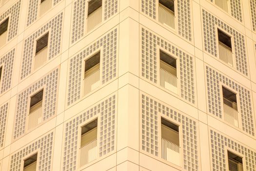 Stuttgart, Germany - November 1, 2013: The new municipal public library of Stuttgart, Germany - detail view of facade. It provides more than 500,000 books. It is designed by Eun Young Yi.