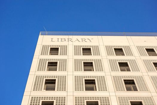 Stuttgart, Germany - November 1, 2013: The new municipal public library of Stuttgart, Germany - exterior view. It provides more than 500,000 books. It is designed by Eun Young Yi.