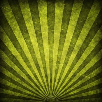 Green grunge sunbeams background or texture