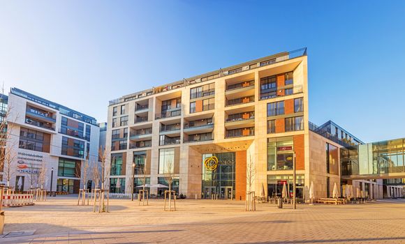 Stuttgart, Germany - November 1, 2015: Milaneo Shopping Mall - it was opened at October 9 in 2014. Besides the mall with its shops there are apartments, offices and a hotel.