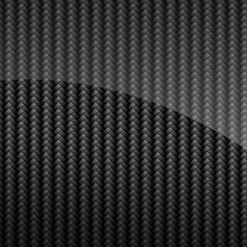 Black glossy carbon fiber background or texture