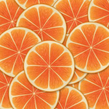Orange background with citrus-fruit of orange slices