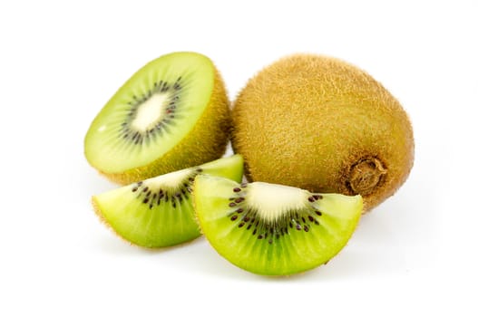 Kiwi fruit isolated on white background.