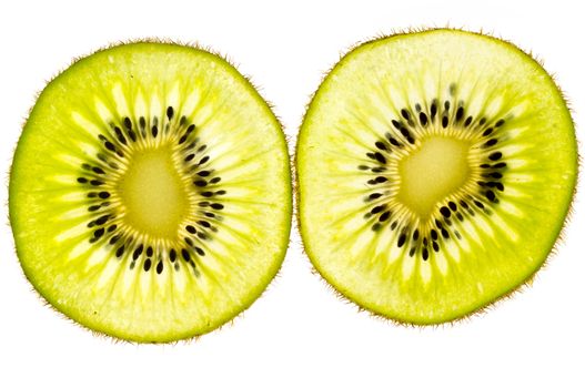 Kiwi fruit isolated on white background.