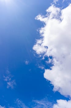 blue sky with cloud background.