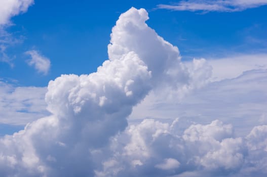 blue sky with cloud background.