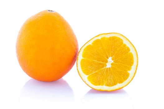 Orange fruit isolated on white background