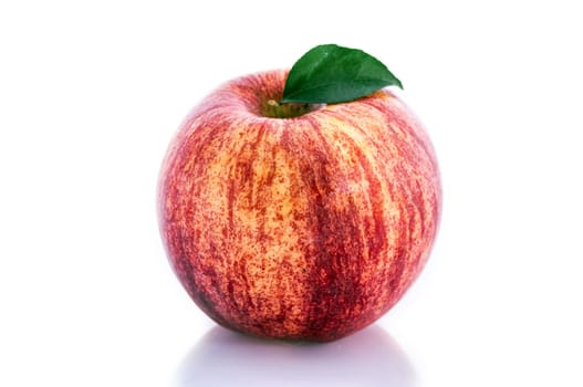 Fresh red apple isolated on a white background.