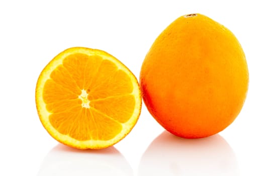 Orange fruit isolated on white background