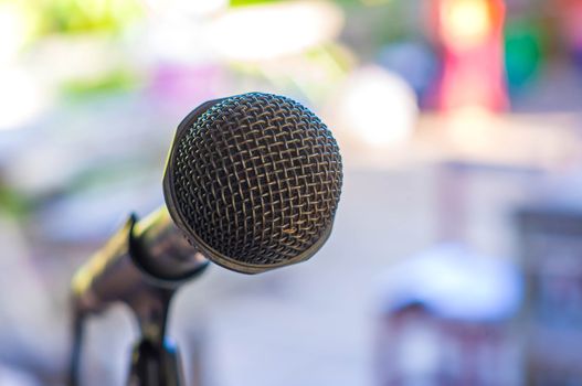 Close up of microphone