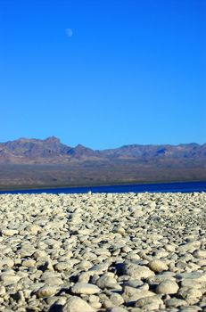 Lake Mohave is a reservoir formed by Davis Dam on the Colorado River, which defines the border between Nevada and Arizona in the United States.